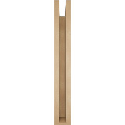 Ekena Millwork - BKTUR0352X26X26MRC05RCPR - Timberthane Faux Wood Merced Style Bracket w/ Offset Brace, Block Ends, 3 1/2"W x 26"D x 26"H, Primed Tan