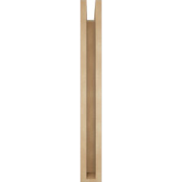 Ekena Millwork - BKTUR0352X26X30MRC05RCPR - Timberthane Faux Wood Merced Style Bracket w/ Offset Brace, Block Ends, 3 1/2"W x 26"D x 30"H, Primed Tan