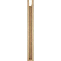 Ekena Millwork - BKTUR0352X26X34MRC05RCPR - Timberthane Faux Wood Merced Style Bracket w/ Offset Brace, Block Ends, 3 1/2"W x 26"D x 34"H, Primed Tan