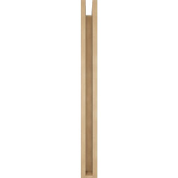 Ekena Millwork - BKTUR0352X26X38MRC05RCPR - Timberthane Faux Wood Merced Style Bracket w/ Offset Brace, Block Ends, 3 1/2"W x 26"D x 38"H, Primed Tan