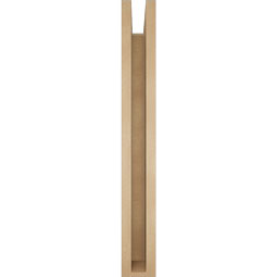 Ekena Millwork - BKTUR0352X28X28MRC05RCPR - Timberthane Faux Wood Merced Style Bracket w/ Offset Brace, Block Ends, 3 1/2"W x 28"D x 28"H, Primed Tan