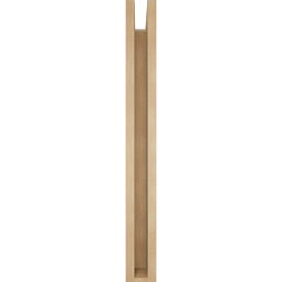 Ekena Millwork - BKTUR0352X28X32MRC05RCPR - Timberthane Faux Wood Merced Style Bracket w/ Offset Brace, Block Ends, 3 1/2"W x 28"D x 32"H, Primed Tan