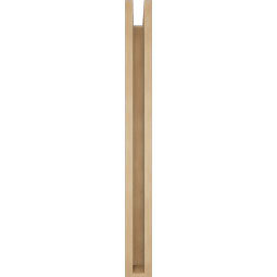 Ekena Millwork - BKTUR0352X28X36MRC05RCPR - Timberthane Faux Wood Merced Style Bracket w/ Offset Brace, Block Ends, 3 1/2"W x 28"D x 36"H, Primed Tan