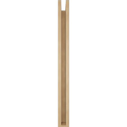 Ekena Millwork - BKTUR0352X28X40MRC05RCPR - Timberthane Faux Wood Merced Style Bracket w/ Offset Brace, Block Ends, 3 1/2"W x 28"D x 40"H, Primed Tan