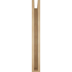 Ekena Millwork - BKTUR0352X30X30MRC05RCPR - Timberthane Faux Wood Merced Style Bracket w/ Offset Brace, Block Ends, 3 1/2"W x 30"D x 30"H, Primed Tan