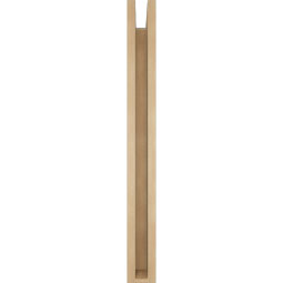 Ekena Millwork - BKTUR0352X30X34MRC05RCPR - Timberthane Faux Wood Merced Style Bracket w/ Offset Brace, Block Ends, 3 1/2"W x 30"D x 34"H, Primed Tan