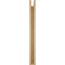 Ekena Millwork - BKTUR0352X30X36MRC05RCPR - Timberthane Faux Wood Merced Style Bracket w/ Offset Brace, Block Ends, 3 1/2"W x 30"D x 36"H, Primed Tan