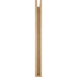 Ekena Millwork - BKTUR0352X30X38MRC05RCPR - Timberthane Faux Wood Merced Style Bracket w/ Offset Brace, Block Ends, 3 1/2"W x 30"D x 38"H, Primed Tan