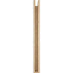 Ekena Millwork - BKTUR0352X30X42MRC05RCPR - Timberthane Faux Wood Merced Style Bracket w/ Offset Brace, Block Ends, 3 1/2"W x 30"D x 42"H, Primed Tan