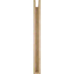 Ekena Millwork - BKTUR0352X32X36MRC05RCPR - Timberthane Faux Wood Merced Style Bracket w/ Offset Brace, Block Ends, 3 1/2"W x 32"D x 36"H, Primed Tan