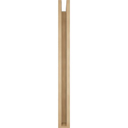 Ekena Millwork - BKTUR0352X32X38MRC05RCPR - Timberthane Faux Wood Merced Style Bracket w/ Offset Brace, Block Ends, 3 1/2"W x 32"D x 38"H, Primed Tan