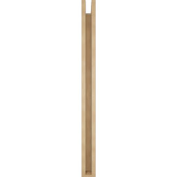 Ekena Millwork - BKTUR0352X32X44MRC05RCPR - Timberthane Faux Wood Merced Style Bracket w/ Offset Brace, Block Ends, 3 1/2"W x 32"D x 44"H, Primed Tan
