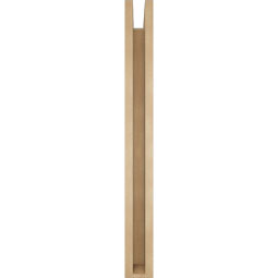 Ekena Millwork - BKTUR0352X34X34MRC05RCPR - Timberthane Faux Wood Merced Style Bracket w/ Offset Brace, Block Ends, 3 1/2"W x 34"D x 34"H, Primed Tan