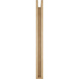 Ekena Millwork - BKTUR0352X34X38MRC05RCPR - Timberthane Faux Wood Merced Style Bracket w/ Offset Brace, Block Ends, 3 1/2"W x 34"D x 38"H, Primed Tan