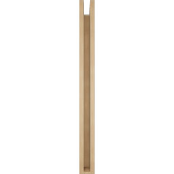 Ekena Millwork - BKTUR0352X34X40MRC05RCPR - Timberthane Faux Wood Merced Style Bracket w/ Offset Brace, Block Ends, 3 1/2"W x 34"D x 40"H, Primed Tan