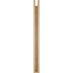 Ekena Millwork - BKTUR0352X34X42MRC05RCPR - Timberthane Faux Wood Merced Style Bracket w/ Offset Brace, Block Ends, 3 1/2"W x 34"D x 42"H, Primed Tan