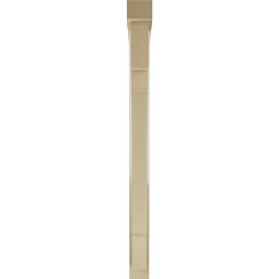 Ekena Millwork - BKTUR0352X36X44MRC05RCPR - Timberthane Faux Wood Merced Style Bracket w/ Offset Brace, Block Ends, 3 1/2"W x 36"D x 44"H, Primed Tan