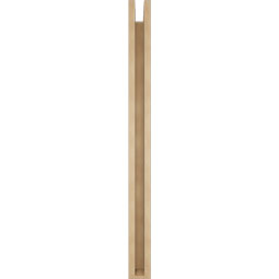 Ekena Millwork - BKTUR0352X36X44MRC05RCPR - Timberthane Faux Wood Merced Style Bracket w/ Offset Brace, Block Ends, 3 1/2"W x 36"D x 44"H, Primed Tan