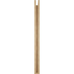 Ekena Millwork - BKTUR0352X36X48MRC05RCPR - Timberthane Faux Wood Merced Style Bracket w/ Offset Brace, Block Ends, 3 1/2"W x 36"D x 48"H, Primed Tan