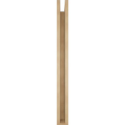Ekena Millwork - BKTUR0352X38X38MRC05RCPR - Timberthane Faux Wood Merced Style Bracket w/ Offset Brace, Block Ends, 3 1/2"W x 38"D x 38"H, Primed Tan