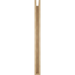 Ekena Millwork - BKTUR0352X38X44MRC05RCPR - Timberthane Faux Wood Merced Style Bracket w/ Offset Brace, Block Ends, 3 1/2"W x 38"D x 44"H, Primed Tan