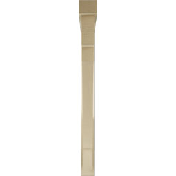Ekena Millwork - BKTUR0352X40X40MRC05RCPR - Timberthane Faux Wood Merced Style Bracket w/ Offset Brace, Block Ends, 3 1/2"W x 40"D x 40"H, Primed Tan