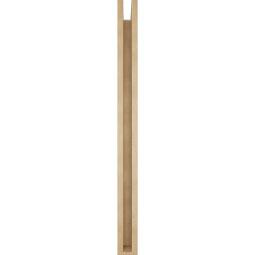 Ekena Millwork - BKTUR0352X40X44MRC05RCPR - Timberthane Faux Wood Merced Style Bracket w/ Offset Brace, Block Ends, 3 1/2"W x 40"D x 44"H, Primed Tan