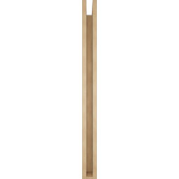 Ekena Millwork - BKTUR0352X42X42MRC05RCPR - Timberthane Faux Wood Merced Style Bracket w/ Offset Brace, Block Ends, 3 1/2"W x 42"D x 42"H, Primed Tan