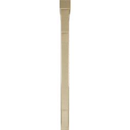 Ekena Millwork - BKTUR0352X42X48MRC05RCPR - Timberthane Faux Wood Merced Style Bracket w/ Offset Brace, Block Ends, 3 1/2"W x 42"D x 48"H, Primed Tan