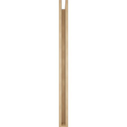 Ekena Millwork - BKTUR0352X42X48MRC05RCPR - Timberthane Faux Wood Merced Style Bracket w/ Offset Brace, Block Ends, 3 1/2"W x 42"D x 48"H, Primed Tan