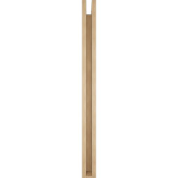 Ekena Millwork - BKTUR0352X44X44MRC05RCPR - Timberthane Faux Wood Merced Style Bracket w/ Offset Brace, Block Ends, 3 1/2"W x 44"D x 44"H, Primed Tan