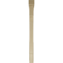 Ekena Millwork - BKTUR0352X46X46MRC05RCPR - Timberthane Faux Wood Merced Style Bracket w/ Offset Brace, Block Ends, 3 1/2"W x 46"D x 46"H, Primed Tan
