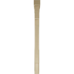 Ekena Millwork - BKTUR0352X48X48MRC05RCPR - Timberthane Faux Wood Merced Style Bracket w/ Offset Brace, Block Ends, 3 1/2"W x 48"D x 48"H, Primed Tan