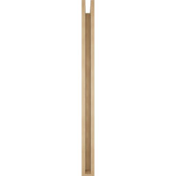 Ekena Millwork - BKTUR0352X48X48MRC05RCPR - Timberthane Faux Wood Merced Style Bracket w/ Offset Brace, Block Ends, 3 1/2"W x 48"D x 48"H, Primed Tan