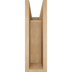 Ekena Millwork - BKTUR0554X14X18MRC05RCPR - Timberthane Faux Wood Merced Style Bracket w/ Offset Brace, Block Ends, 5 1/2"W x 14"D x 18"H, Primed Tan