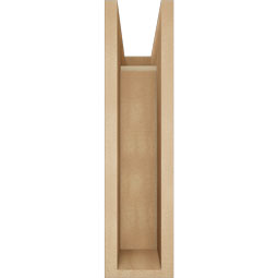 Ekena Millwork - BKTUR0554X14X22MRC05RCPR - Timberthane Faux Wood Merced Style Bracket w/ Offset Brace, Block Ends, 5 1/2"W x 14"D x 22"H, Primed Tan