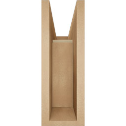 Ekena Millwork - BKTUR0554X16X16MRC05RCPR - Timberthane Faux Wood Merced Style Bracket w/ Offset Brace, Block Ends, 5 1/2"W x 16"D x 16"H, Primed Tan
