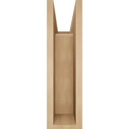 Ekena Millwork - BKTUR0554X16X20MRC05RCPR - Timberthane Faux Wood Merced Style Bracket w/ Offset Brace, Block Ends, 5 1/2"W x 16"D x 20"H, Primed Tan