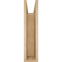 Ekena Millwork - BKTUR0554X16X24MRC05RCPR - Timberthane Faux Wood Merced Style Bracket w/ Offset Brace, Block Ends, 5 1/2"W x 16"D x 24"H, Primed Tan