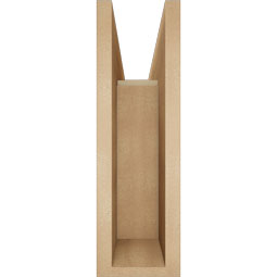 Ekena Millwork - BKTUR0554X18X18MRC05RCPR - Timberthane Faux Wood Merced Style Bracket w/ Offset Brace, Block Ends, 5 1/2"W x 18"D x 18"H, Primed Tan
