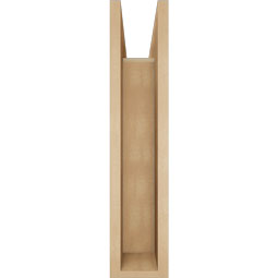 Ekena Millwork - BKTUR0554X18X26MRC05RCPR - Timberthane Faux Wood Merced Style Bracket w/ Offset Brace, Block Ends, 5 1/2"W x 18"D x 26"H, Primed Tan