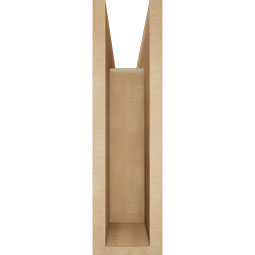 Ekena Millwork - BKTUR0554X20X20MRC05RCPR - Timberthane Faux Wood Merced Style Bracket w/ Offset Brace, Block Ends, 5 1/2"W x 20"D x 20"H, Primed Tan