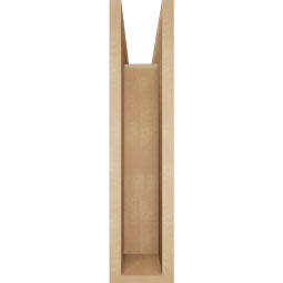 Ekena Millwork - BKTUR0554X20X24MRC05RCPR - Timberthane Faux Wood Merced Style Bracket w/ Offset Brace, Block Ends, 5 1/2"W x 20"D x 24"H, Primed Tan