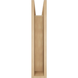 Ekena Millwork - BKTUR0554X20X28MRC05RCPR - Timberthane Faux Wood Merced Style Bracket w/ Offset Brace, Block Ends, 5 1/2"W x 20"D x 28"H, Primed Tan