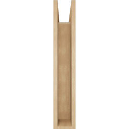 Ekena Millwork - BKTUR0554X20X32MRC05RCPR - Timberthane Faux Wood Merced Style Bracket w/ Offset Brace, Block Ends, 5 1/2"W x 20"D x 32"H, Primed Tan