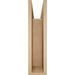Ekena Millwork - BKTUR0554X22X22MRC05RCPR - Timberthane Faux Wood Merced Style Bracket w/ Offset Brace, Block Ends, 5 1/2"W x 22"D x 22"H, Primed Tan