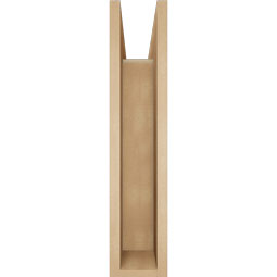 Ekena Millwork - BKTUR0554X22X26MRC05RCPR - Timberthane Faux Wood Merced Style Bracket w/ Offset Brace, Block Ends, 5 1/2"W x 22"D x 26"H, Primed Tan