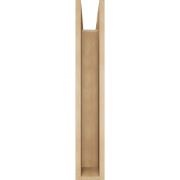 Ekena Millwork - BKTUR0554X22X34MRC05RCPR - Timberthane Faux Wood Merced Style Bracket w/ Offset Brace, Block Ends, 5 1/2"W x 22"D x 34"H, Primed Tan