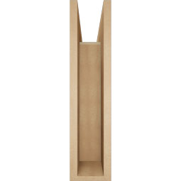 Ekena Millwork - BKTUR0554X24X24MRC05RCPR - Timberthane Faux Wood Merced Style Bracket w/ Offset Brace, Block Ends, 5 1/2"W x 24"D x 24"H, Primed Tan