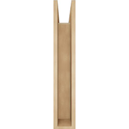 Ekena Millwork - BKTUR0554X24X32MRC05RCPR - Timberthane Faux Wood Merced Style Bracket w/ Offset Brace, Block Ends, 5 1/2"W x 24"D x 32"H, Primed Tan